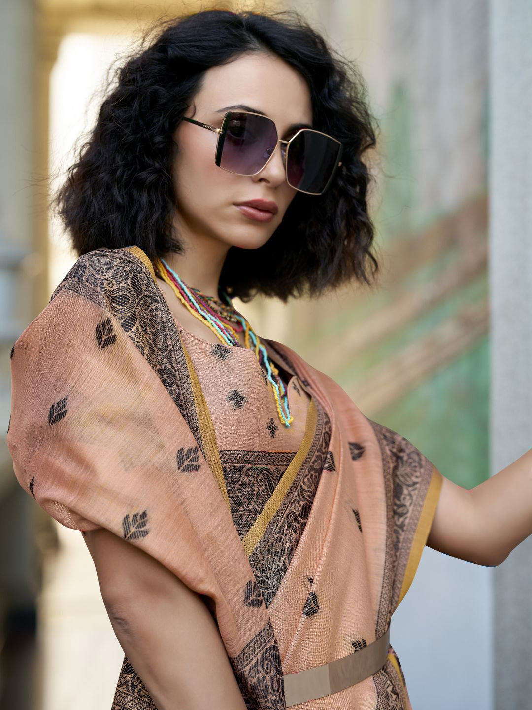 Urban Pallu Woven Design Fusion Ikat Saree