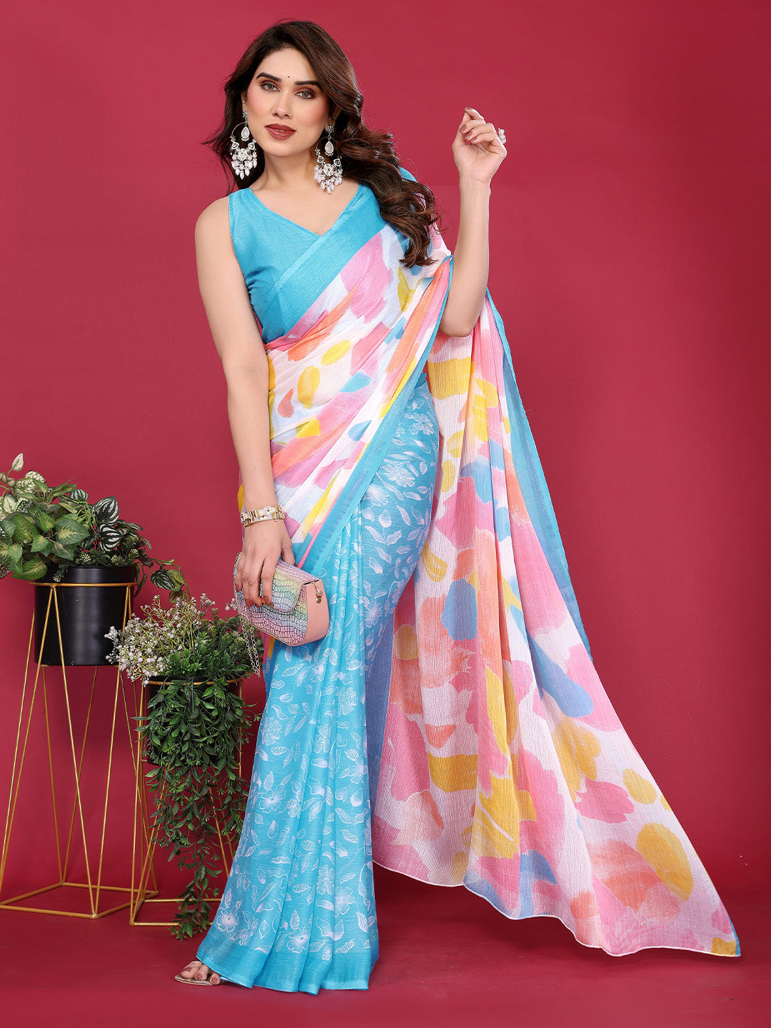 Urban Pallu Printed Pure Chiffon Daily Saree