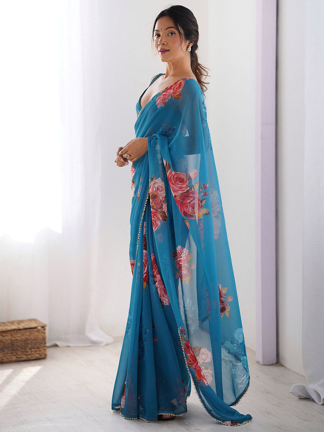 Urban Pallu Printed Pure Chiffon Daily Saree