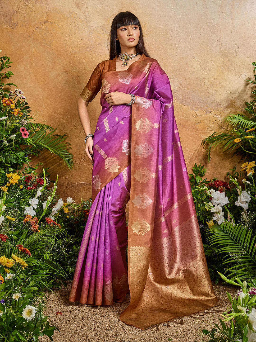 Urban Pallu Printed Silk Cotton Traditional Saree