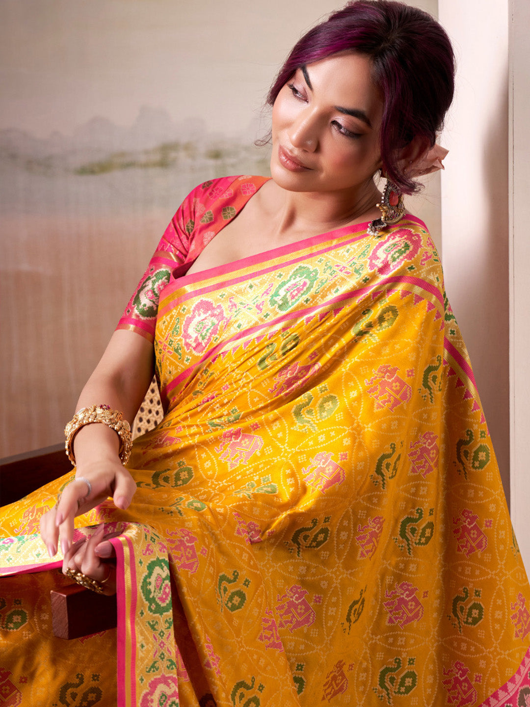 Urban Pallu Woven Design Cotton Blend Daily Saree
