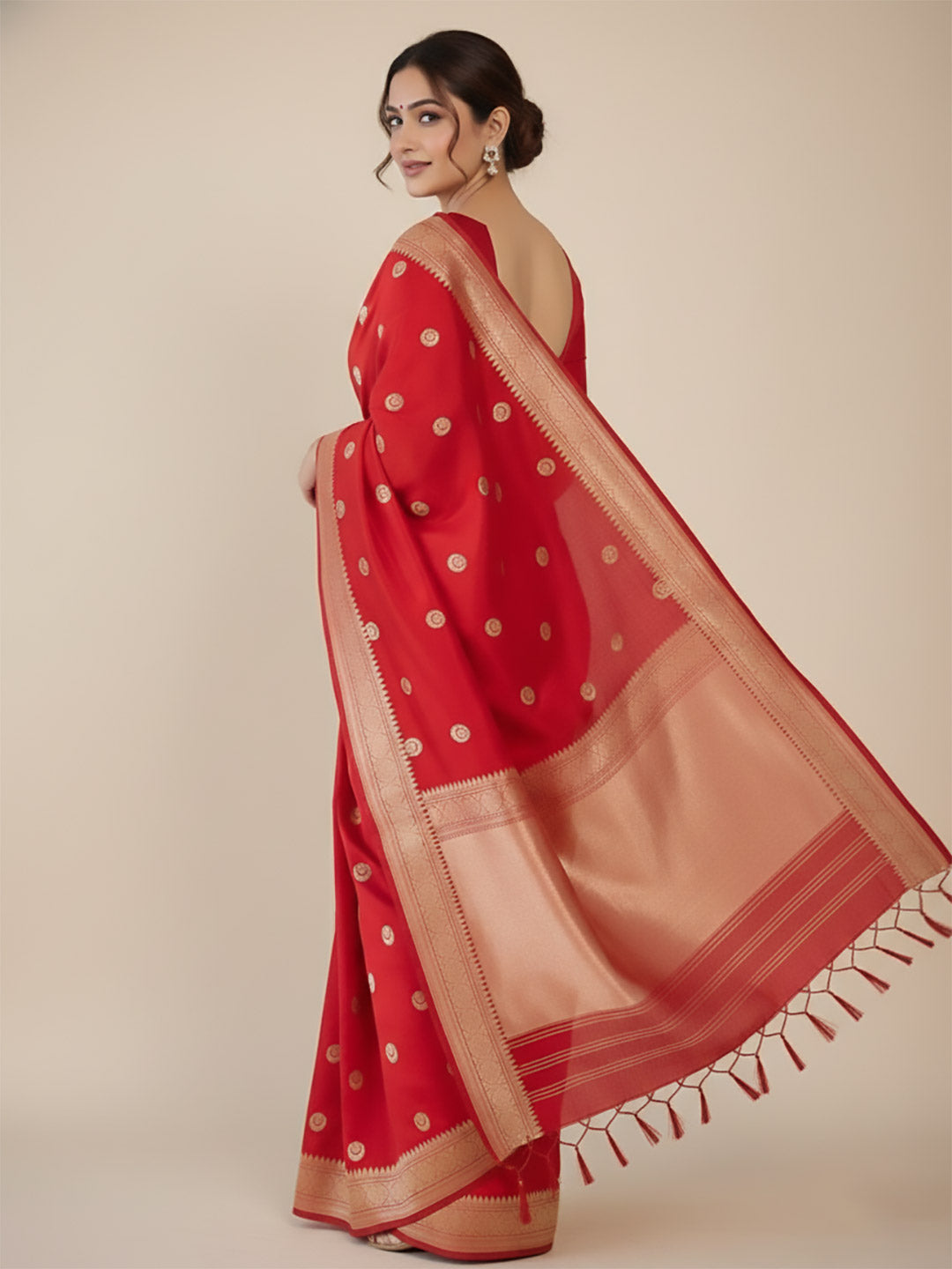 Urban Pallu Woven Design Silk Blend Work Saree