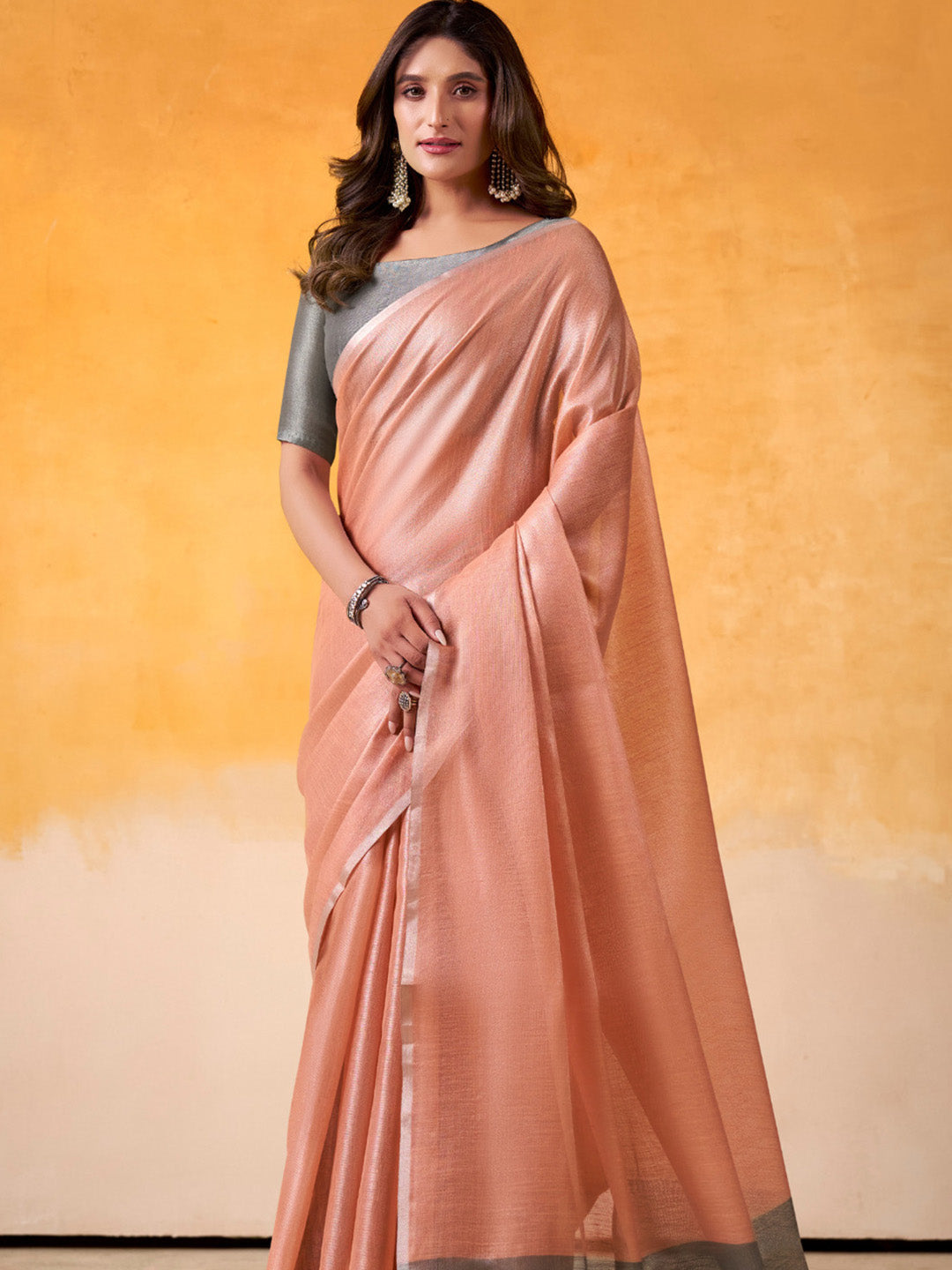 Urban Pallu Woven Design Cotton Blend Daily Saree