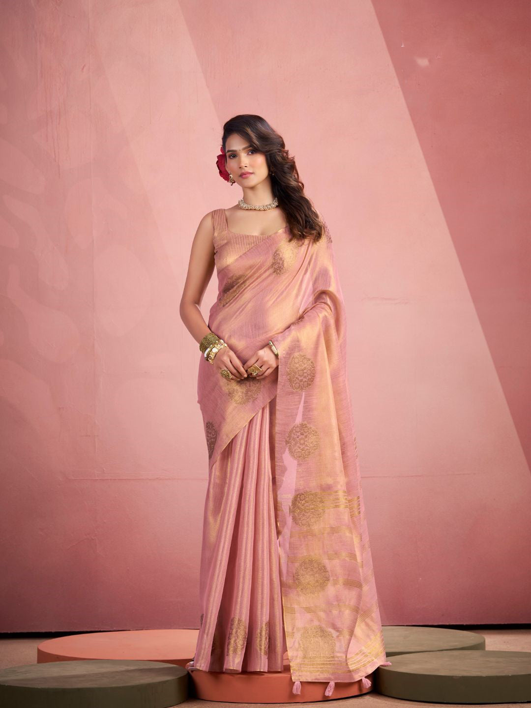 Urban Pallu Woven Design Silk Blend Traditional Saree