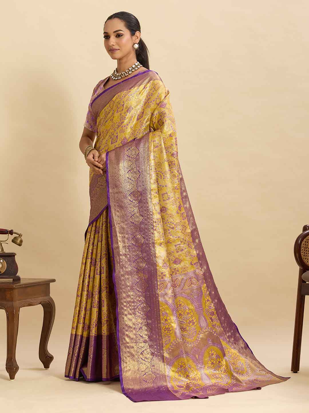 Urban Pallu Woven Design Silk Blend Party Saree