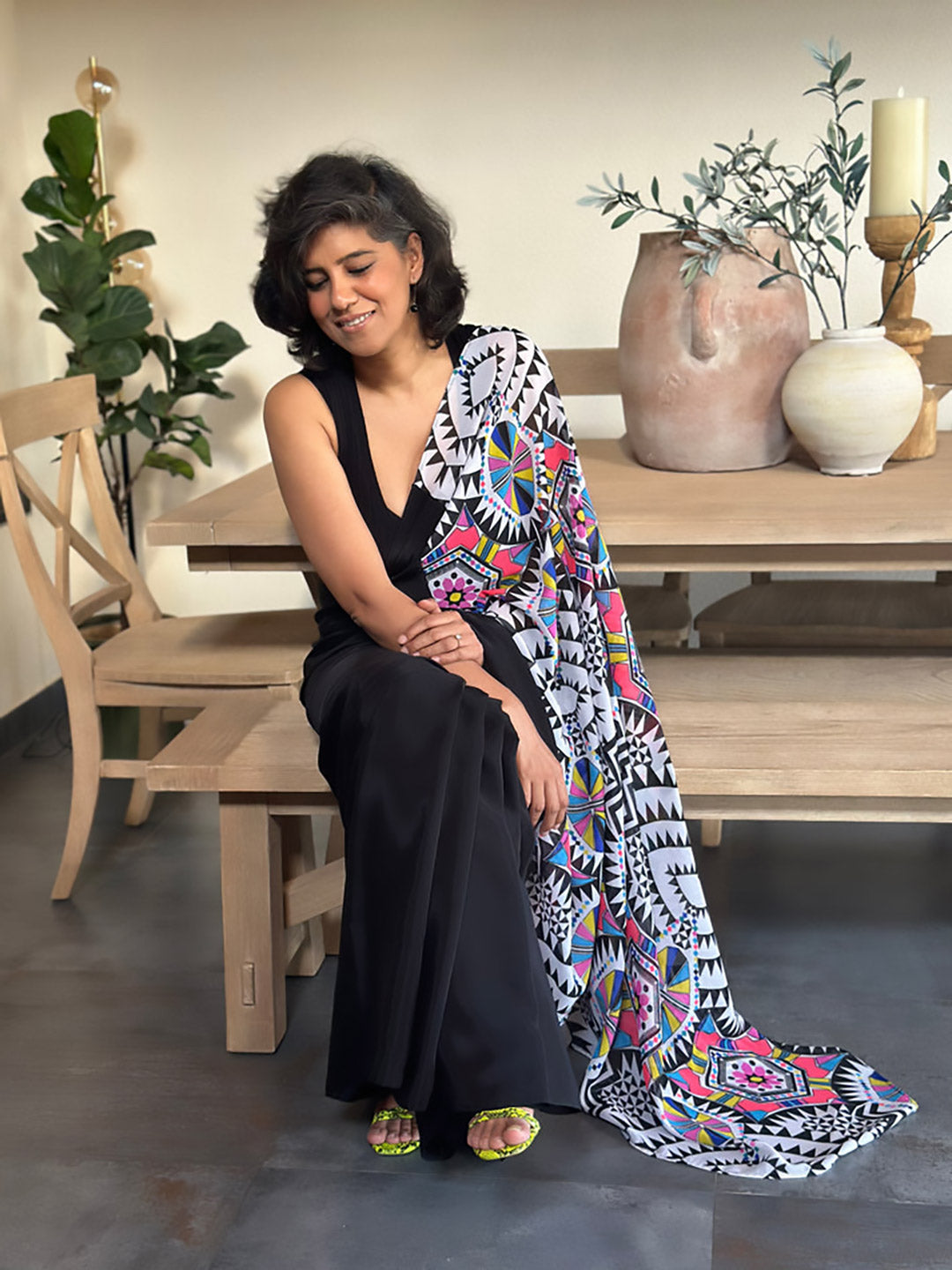 Urban Pallu Printed Poly Georgette Daily Saree