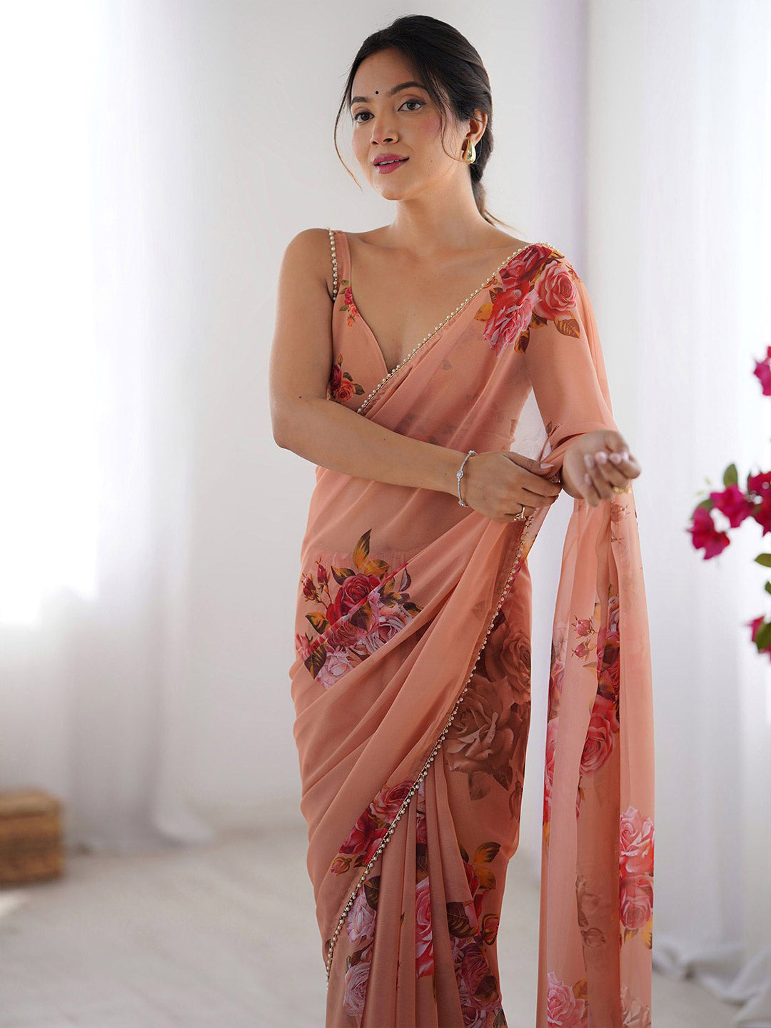 Urban Pallu Printed Pure Chiffon Daily Saree