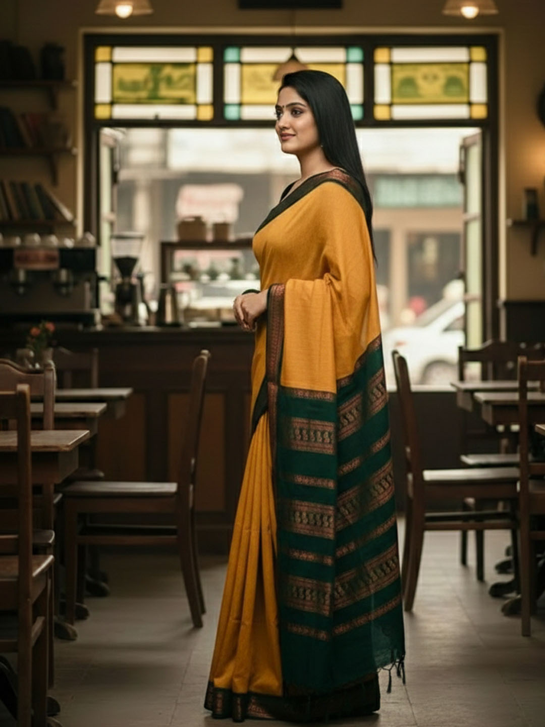 Urban Pallu Woven Design Silk Blend Traditional Saree