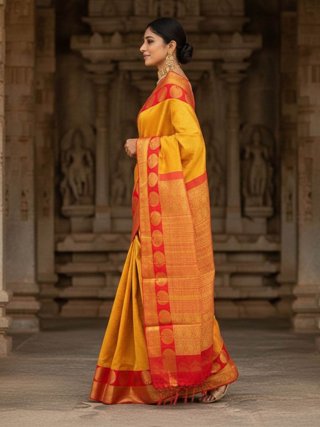 Urban Pallu Woven Design Silk Blend Traditional Saree