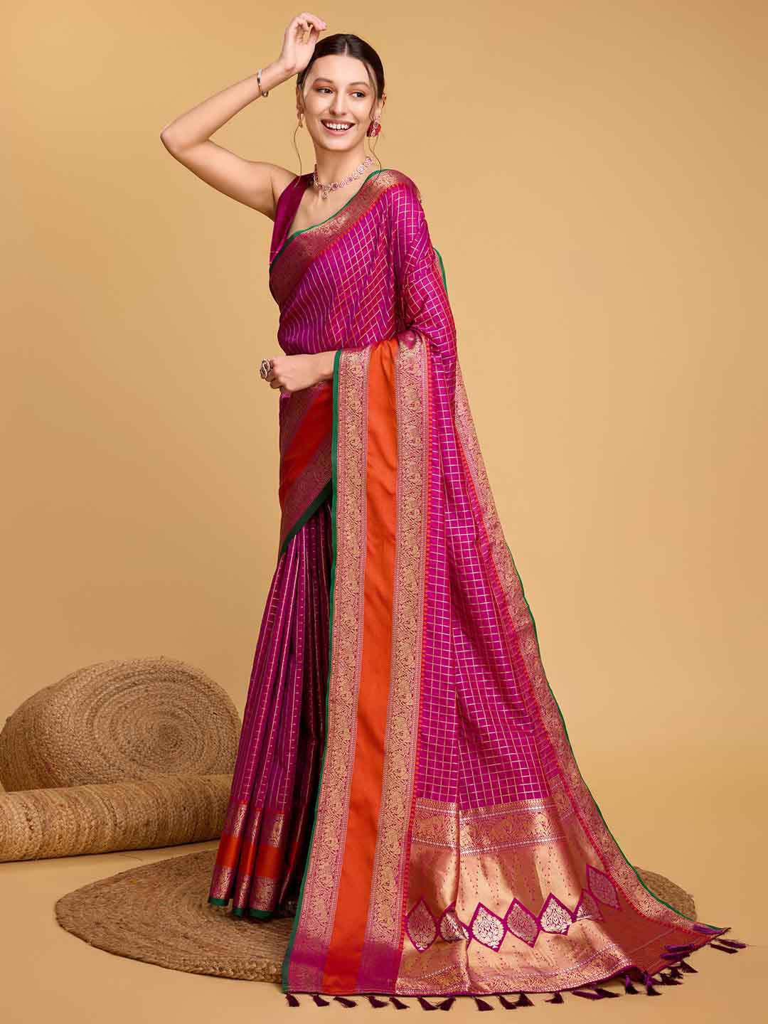 Urban Pallu Woven Design Silk Blend Party Saree
