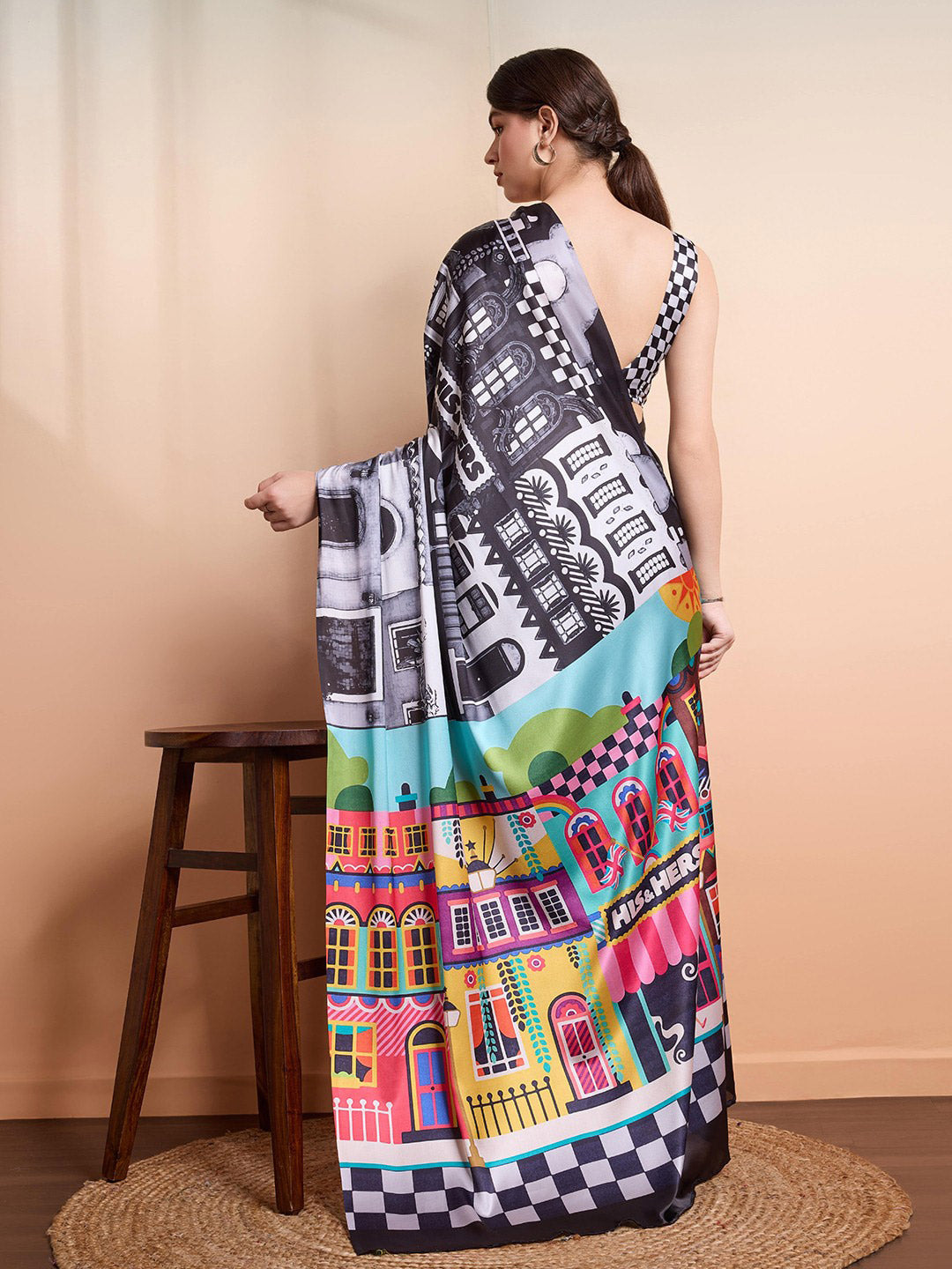 Urban Pallu Printed Poly Georgette Daily Saree