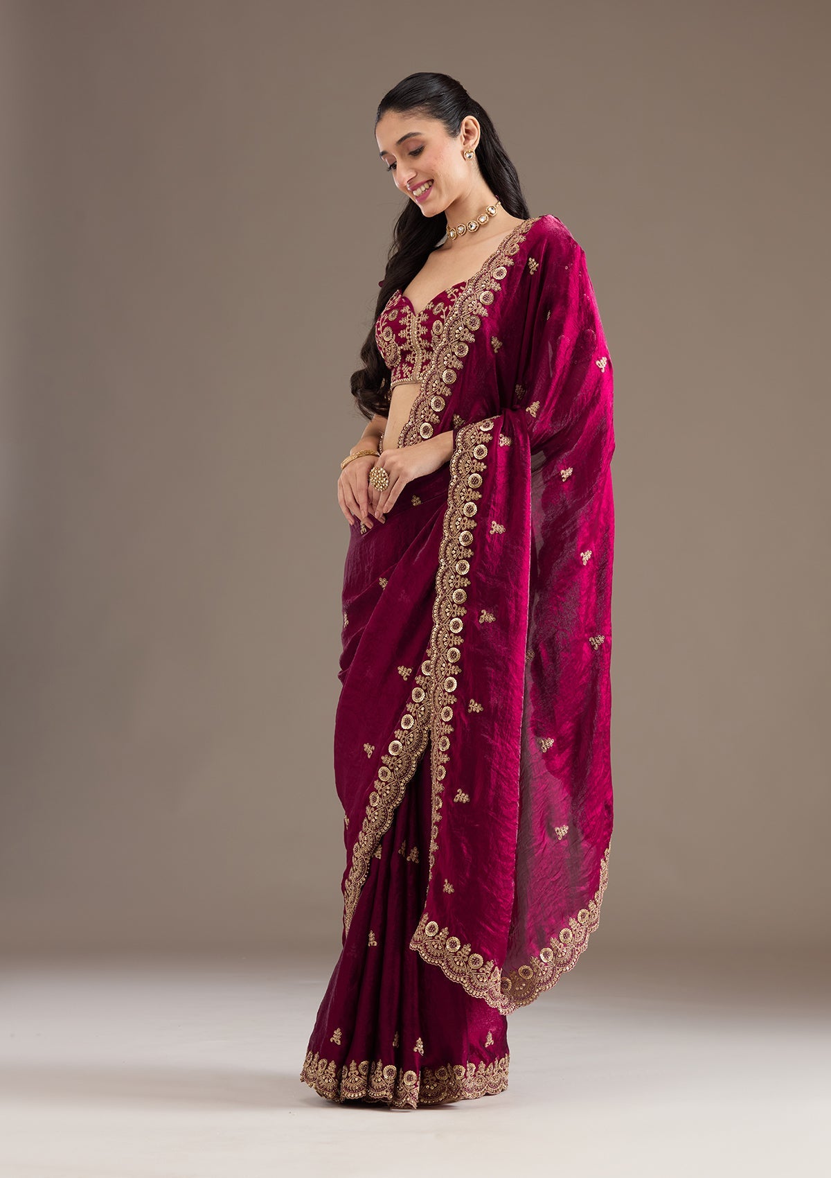 Urban Pallu Embellished Art Silk Festive Saree