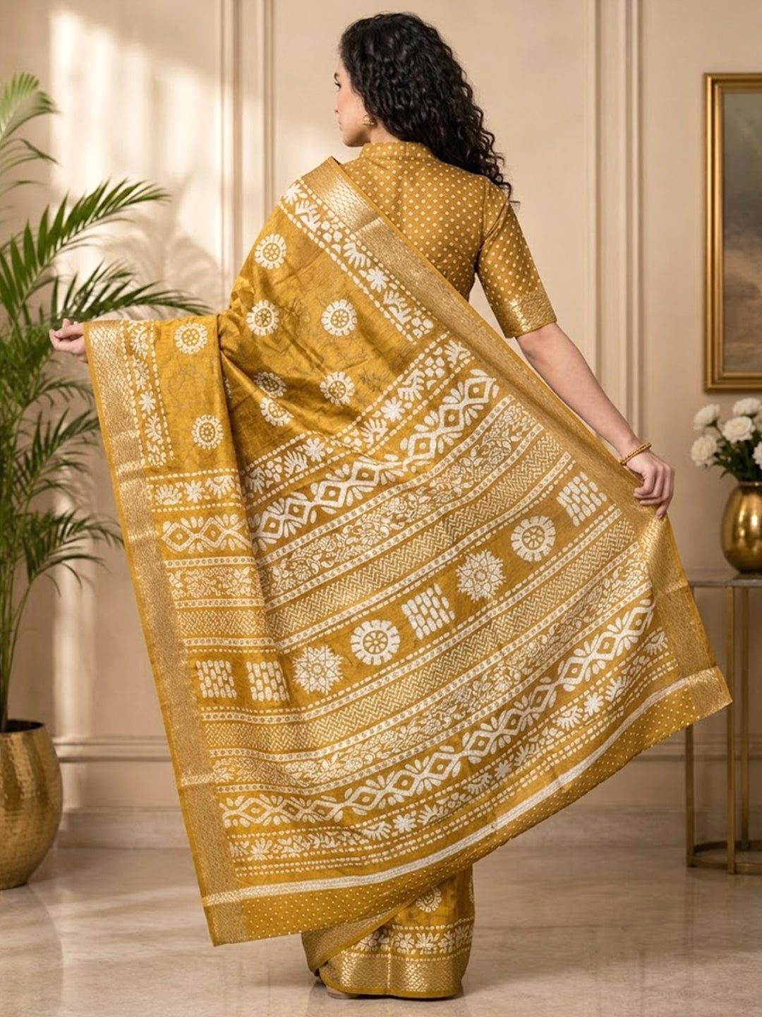 Urban Pallu Printed Silk Blend Festive Saree