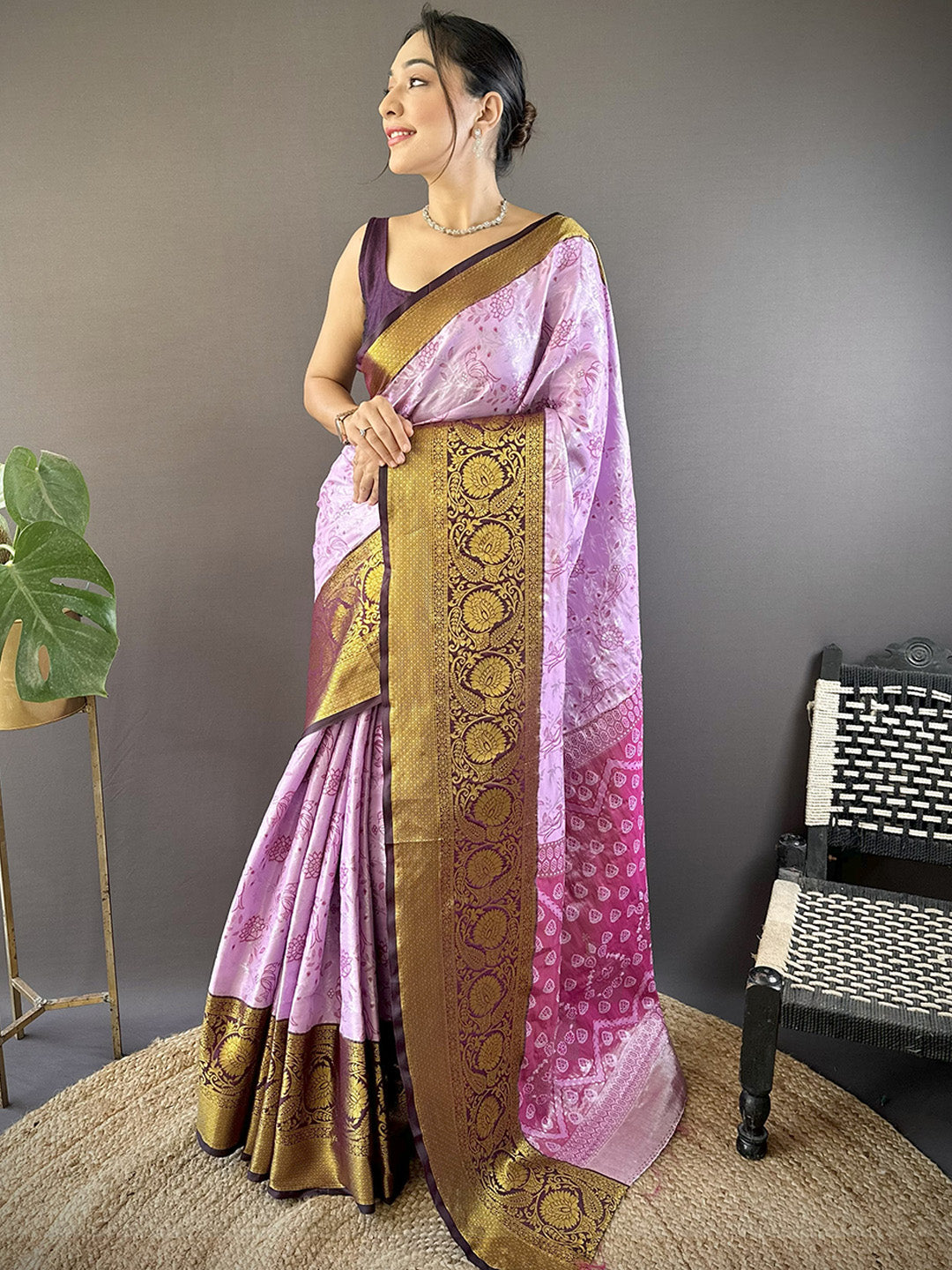 Urban Pallu Woven Design Silk Blend Traditional Saree