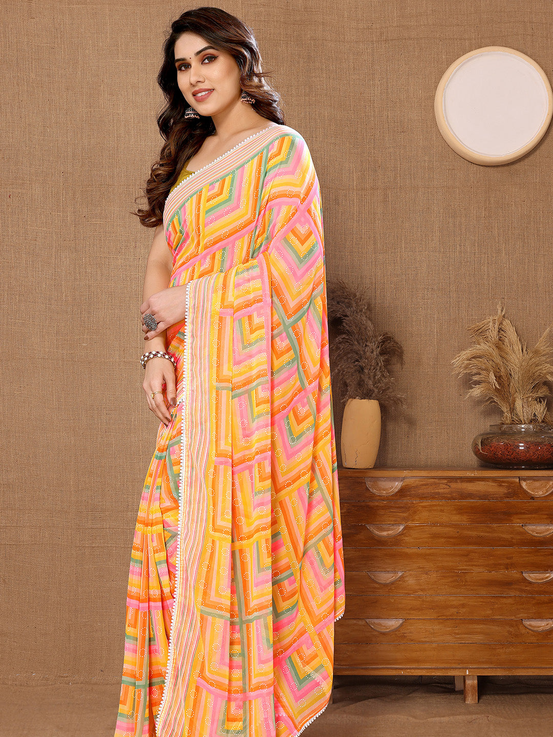 Urban Pallu Printed Pure Chiffon Daily Saree