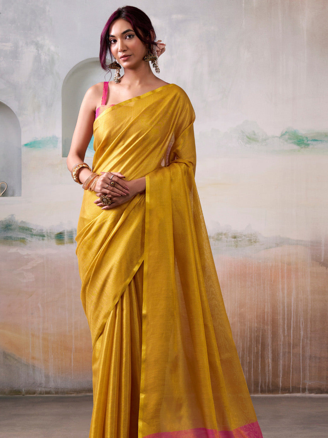 Urban Pallu Woven Design Bronze Saree
