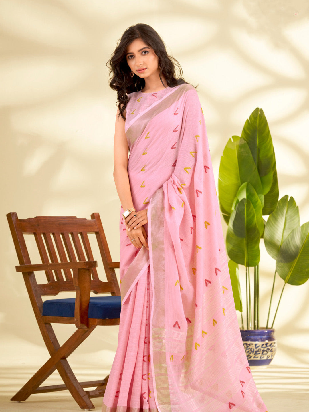 Urban Pallu Woven Design Cotton Blend Daily Saree