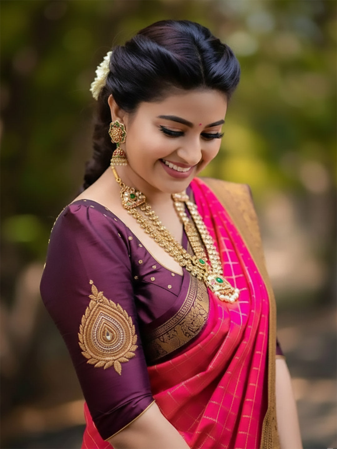 Urban Pallu Woven Design Silk Blend Traditional Saree