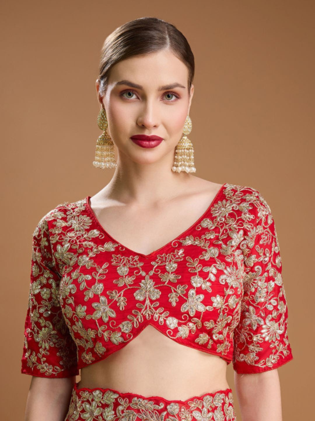 Urban Pallu Embroidered Tissue Festive Saree