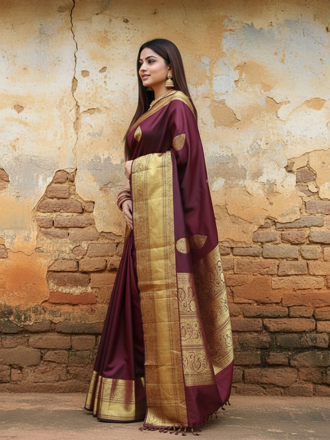 Urban Pallu Woven Design Silk Blend Traditional Saree