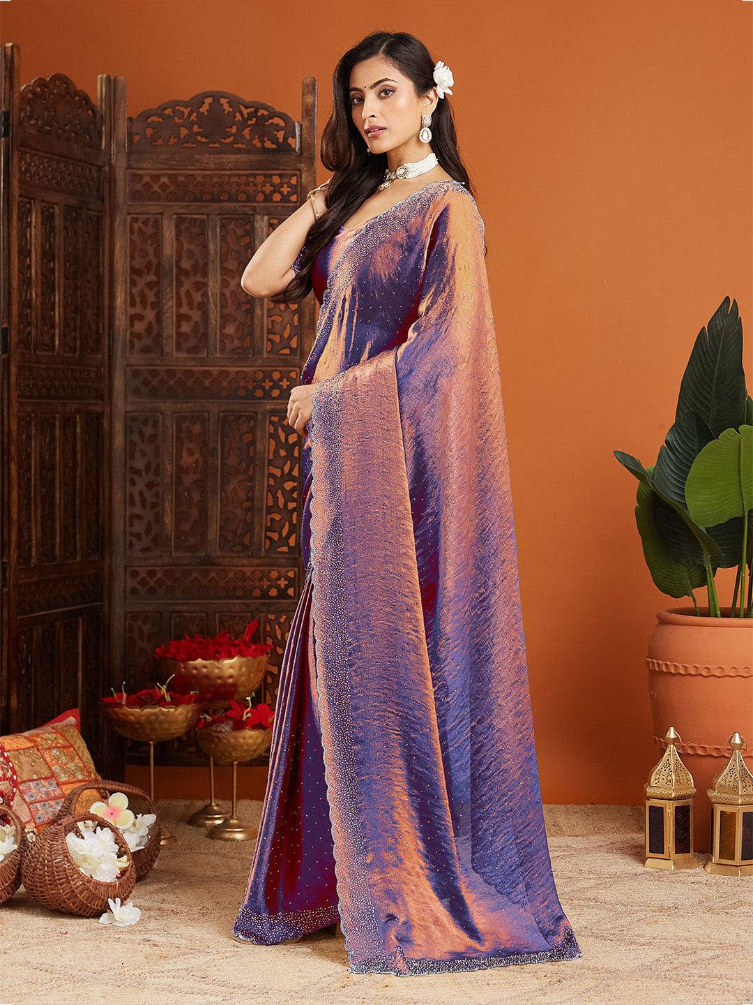 Urban Pallu Embellished Organza Party Saree