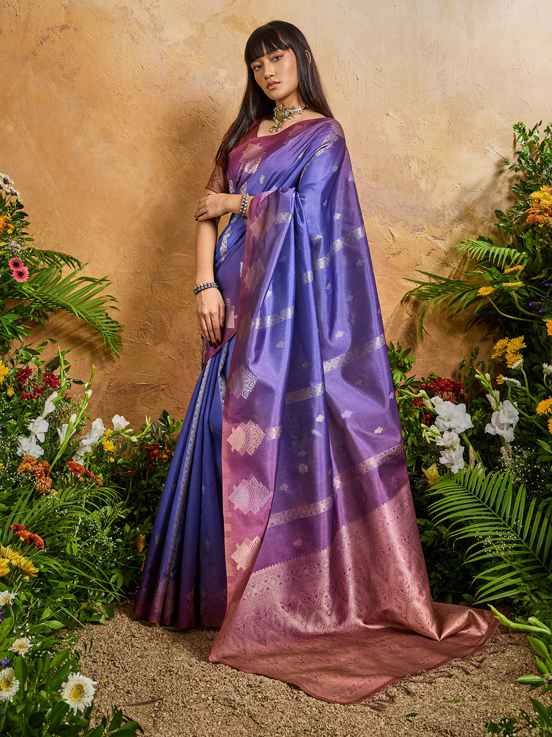 Urban Pallu Printed Silk Cotton Traditional Saree