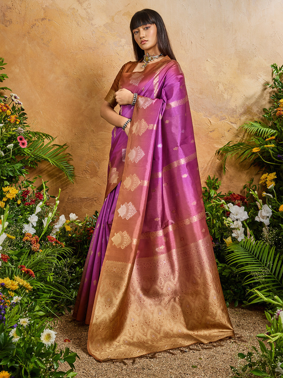 Urban Pallu Printed Silk Cotton Traditional Saree