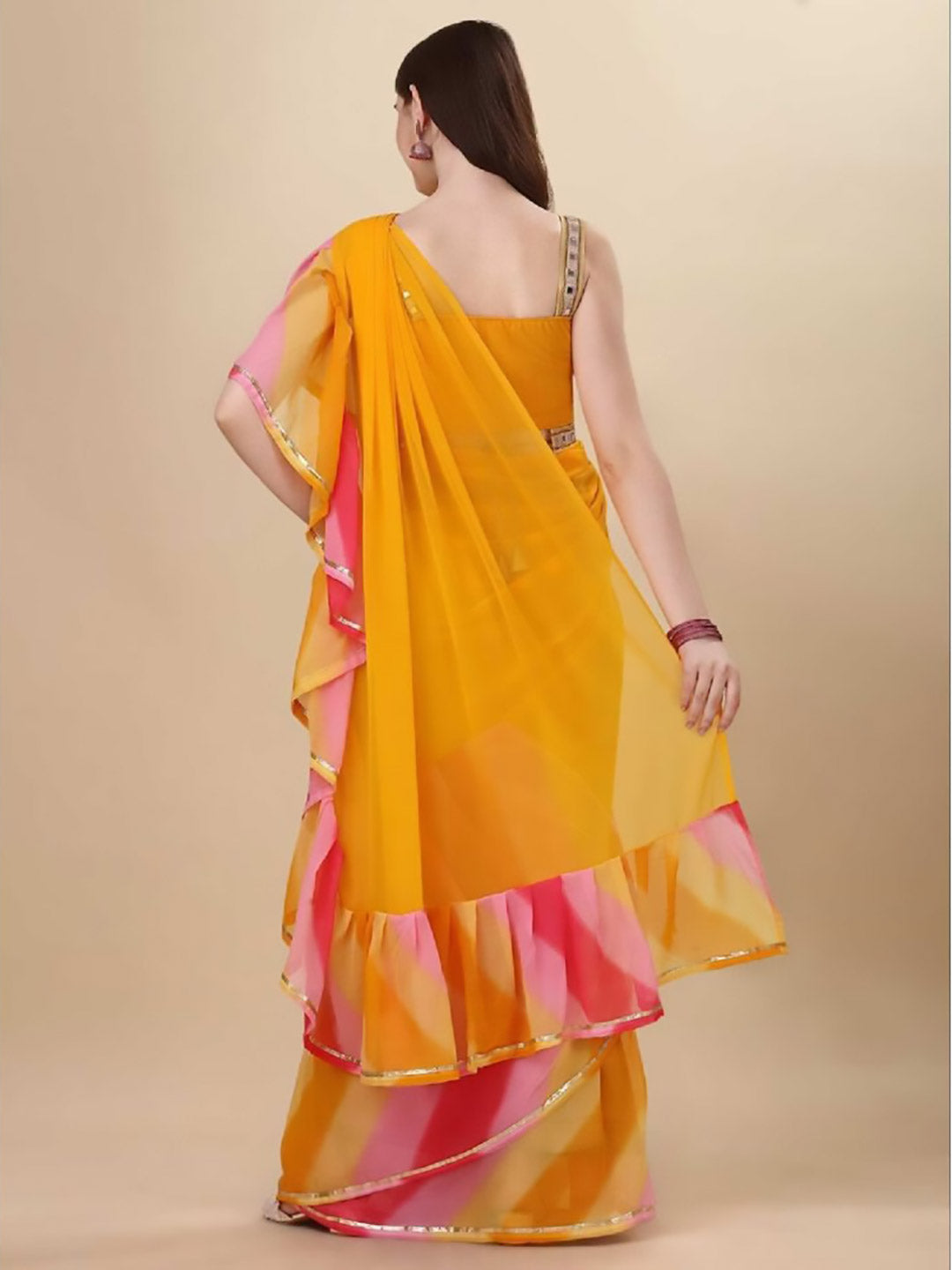 Urban Pallu Printed Poly Georgette Daily Saree