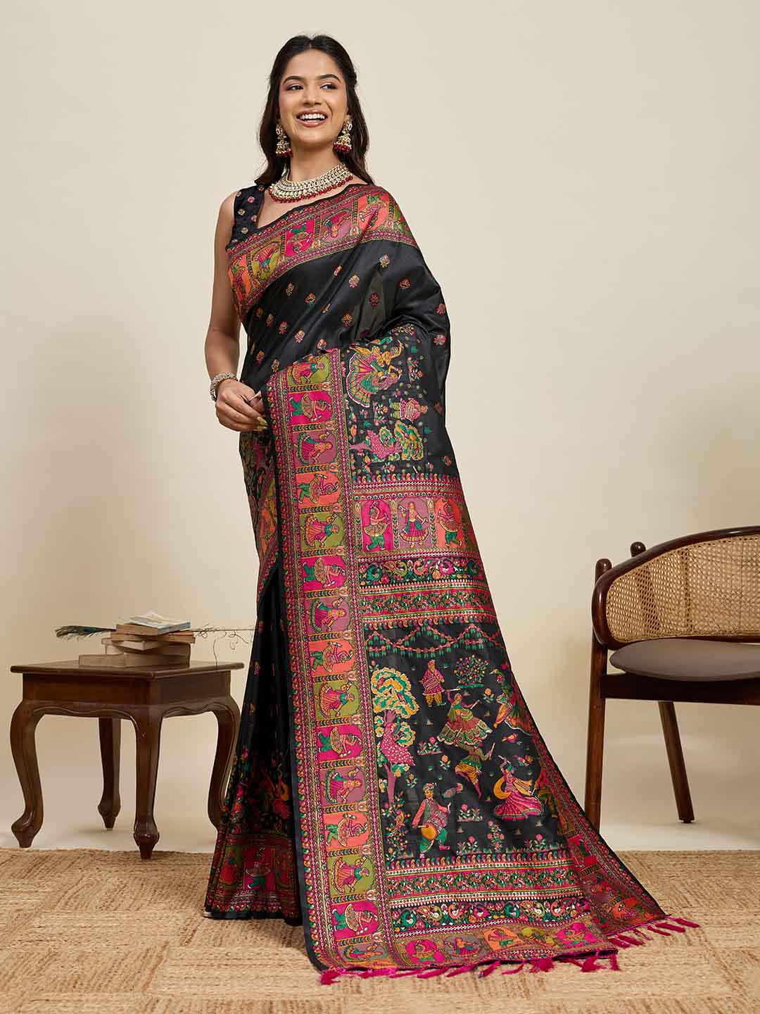 Urban Pallu Woven Design Silk Blend Party Saree