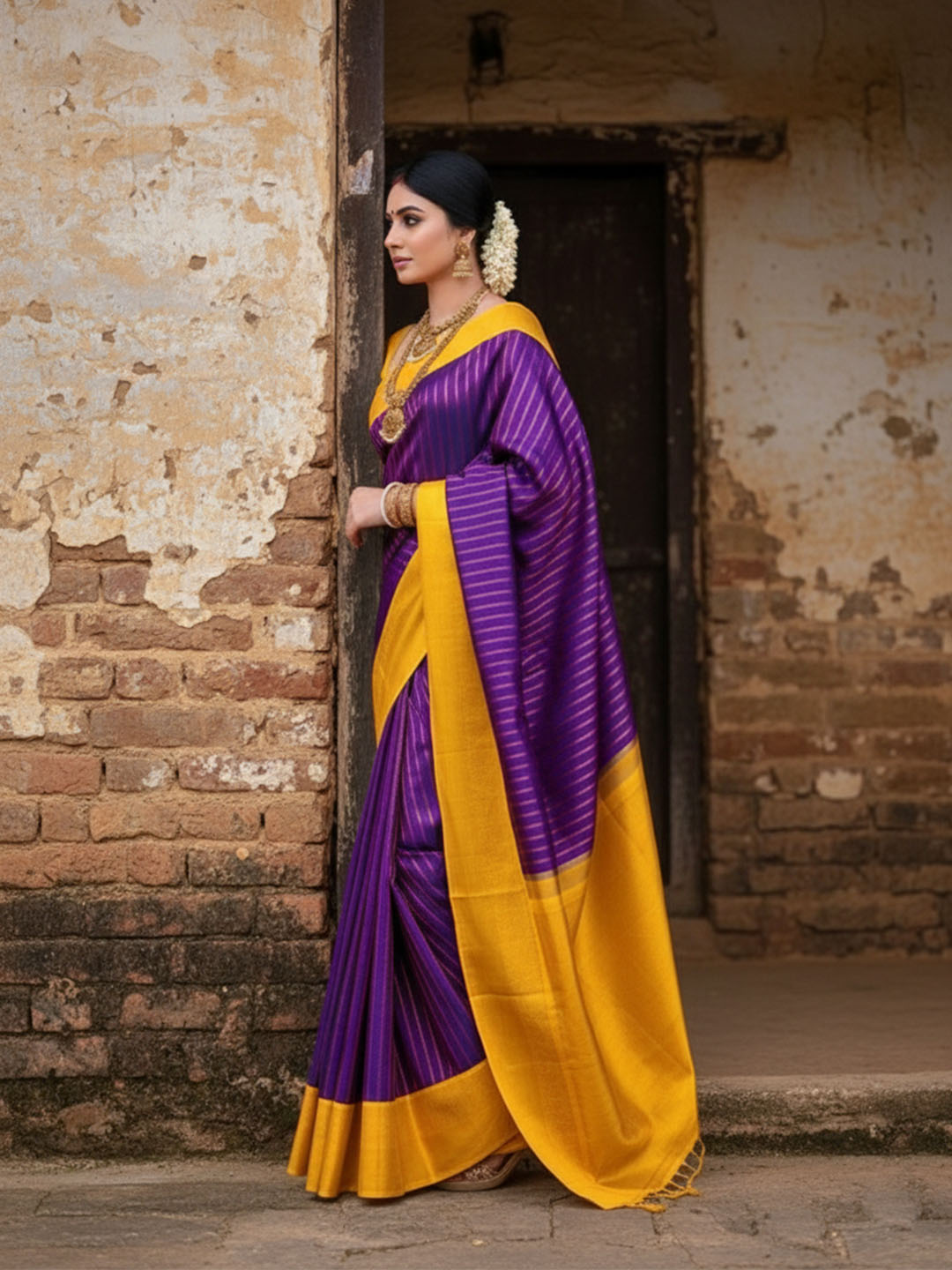 Urban Pallu Woven Design Silk Blend Traditional Saree