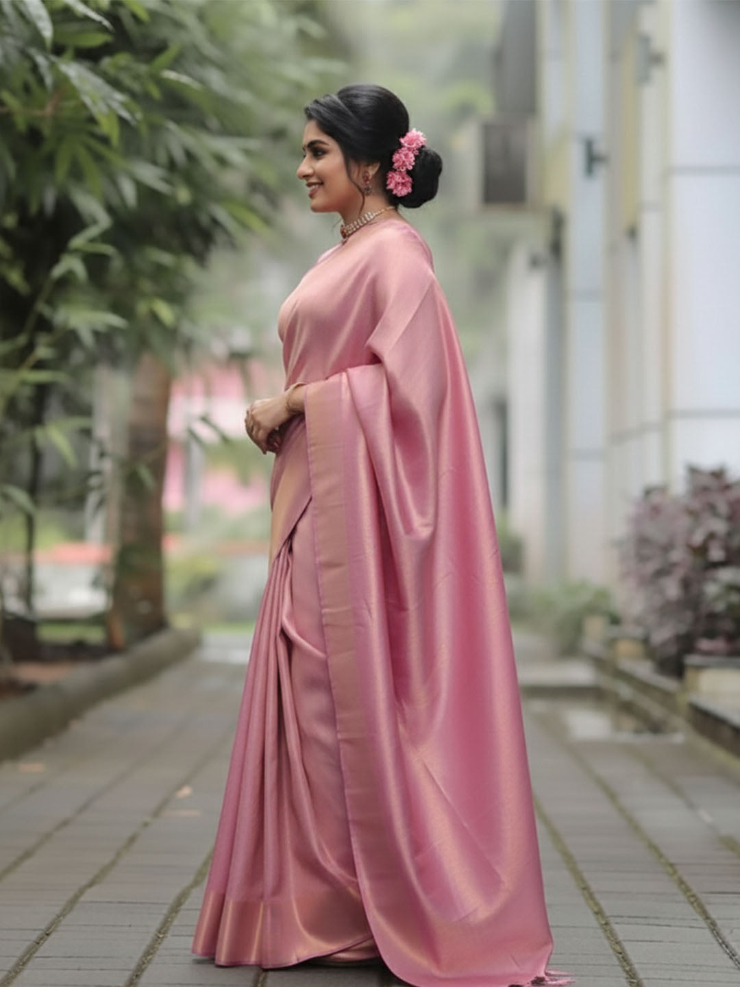 Urban Pallu Woven Design Silk Blend Traditional Saree