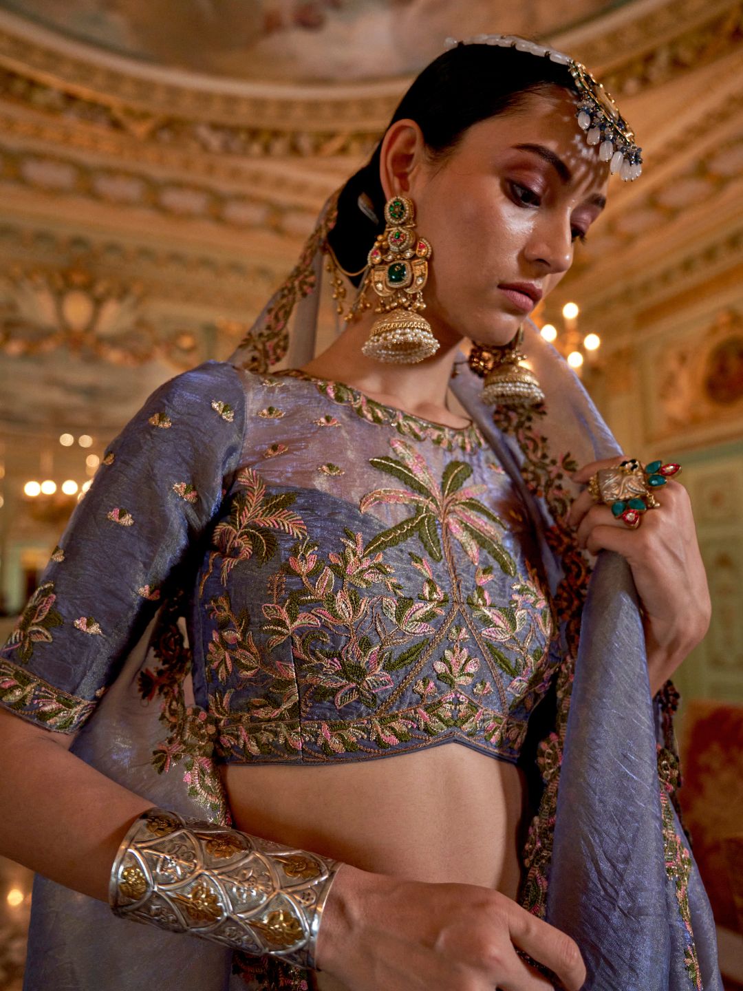 Urban Pallu Solid Tissue Fusion Saree