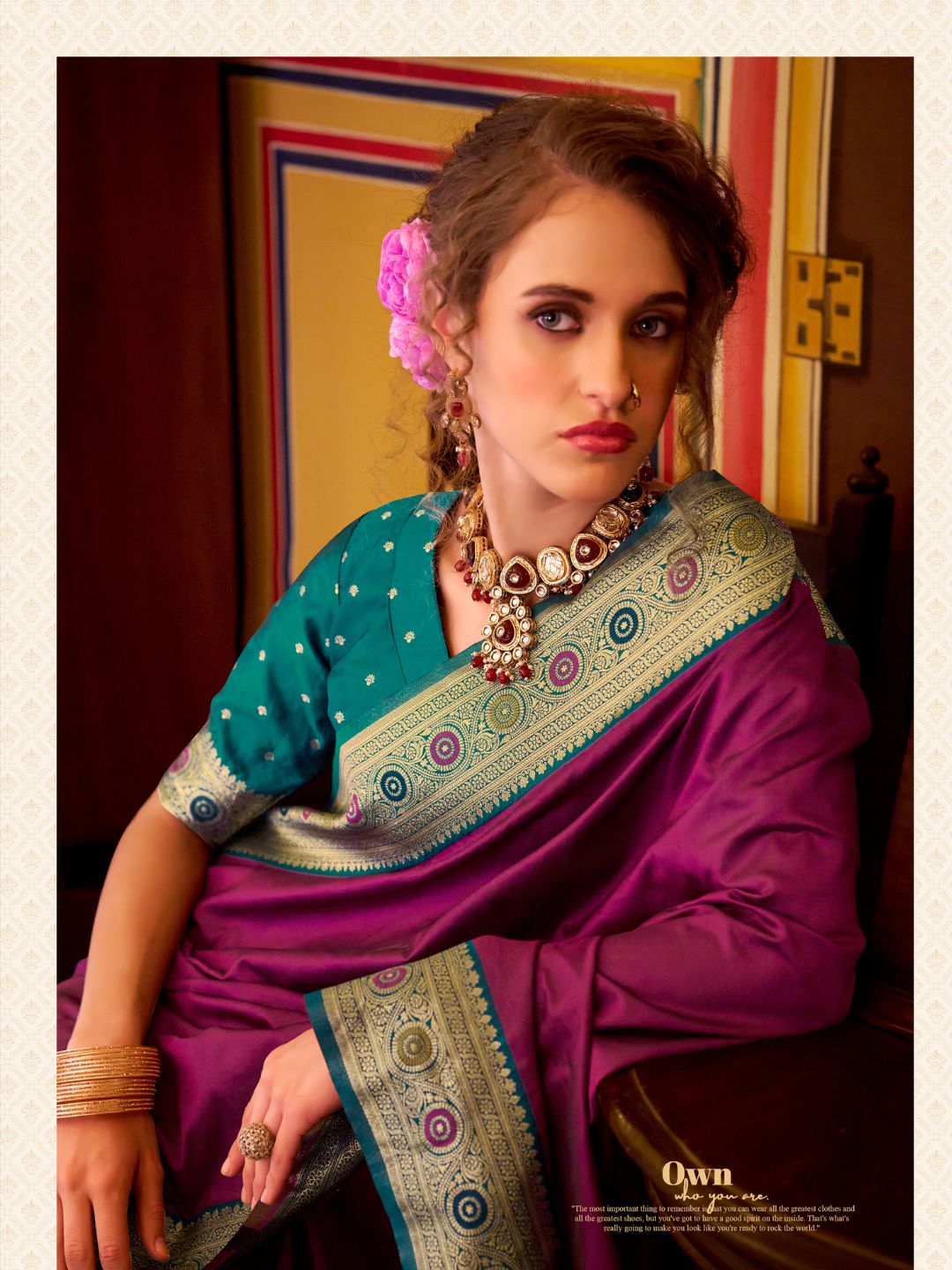 Urban Pallu Woven Design Silk Blend Daily Saree