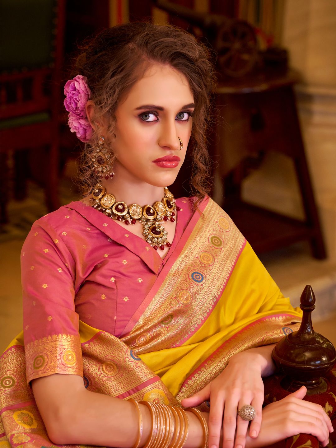 Urban Pallu Woven Design Silk Blend Daily Saree