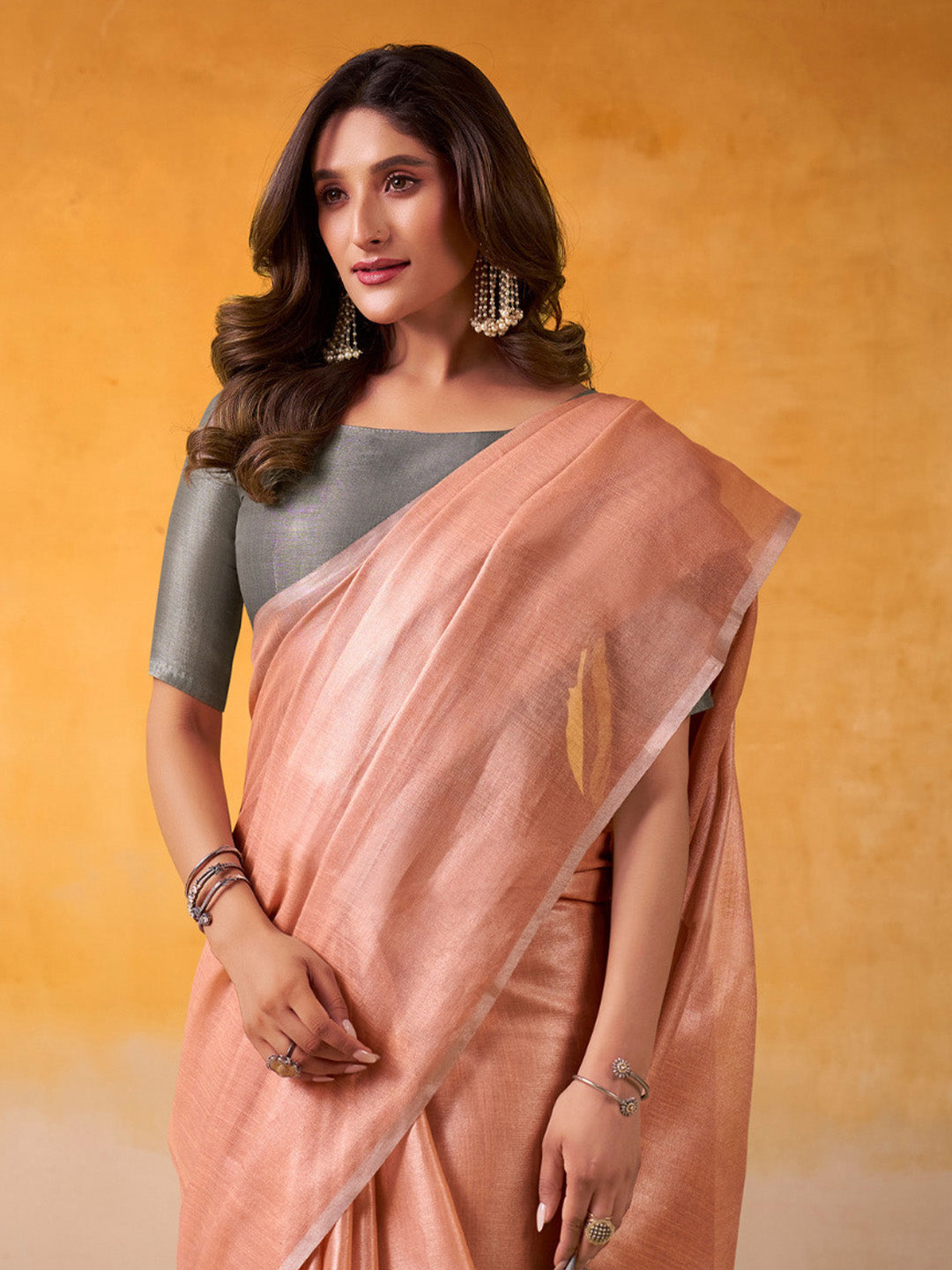 Urban Pallu Woven Design Cotton Blend Daily Saree