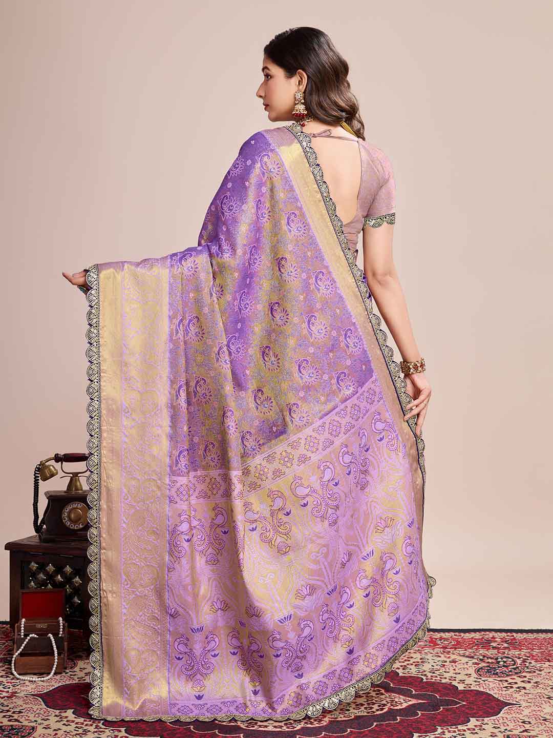 Urban Pallu Woven Design Silk Blend Party Saree