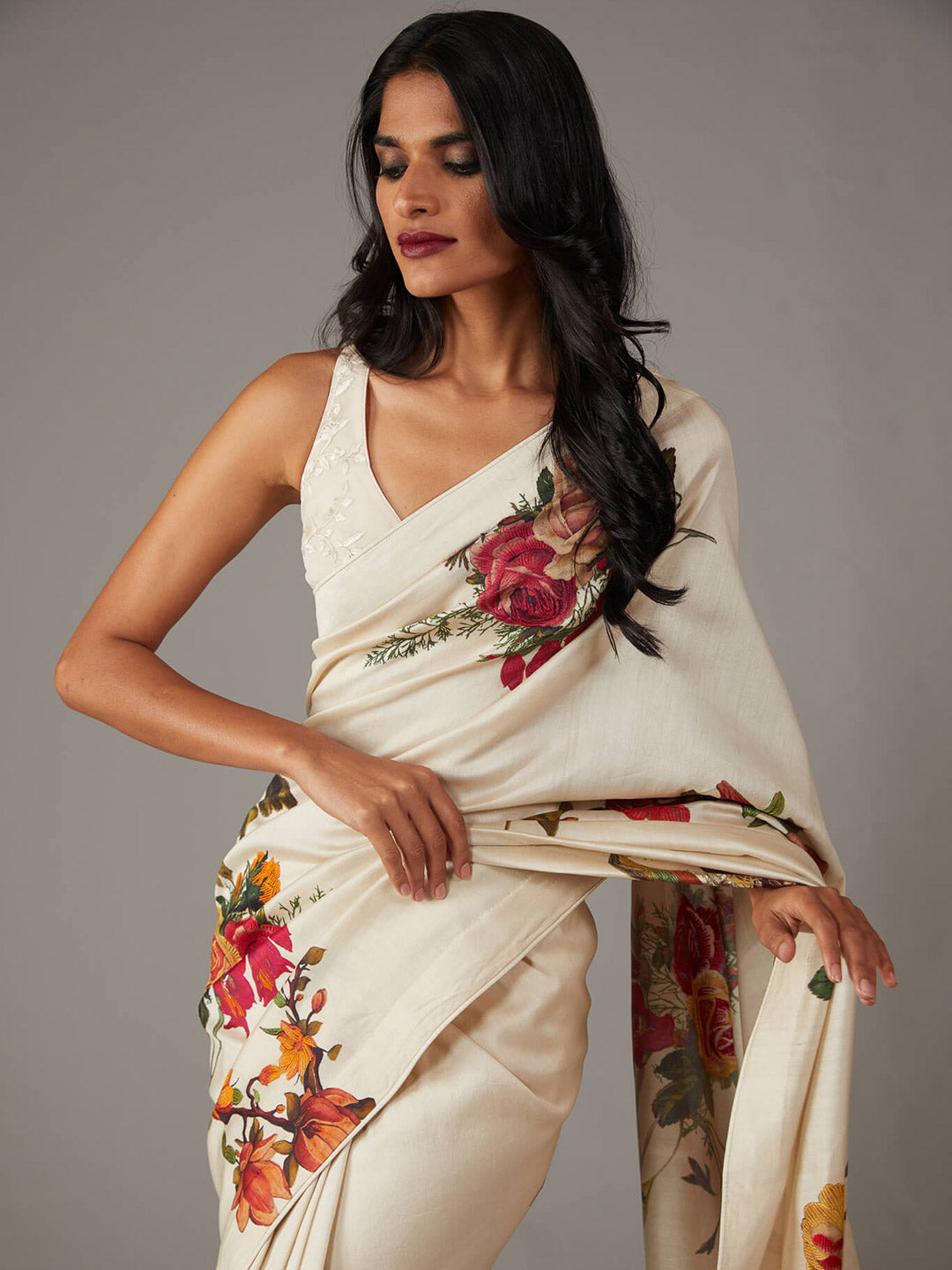 Urban Pallu Printed Poly Georgette Daily Saree