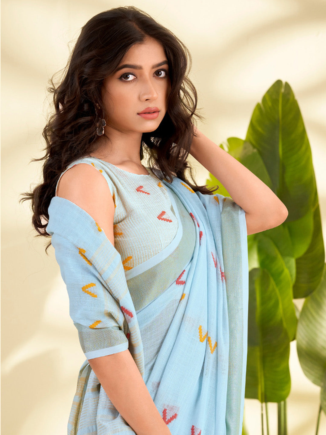 Urban Pallu Woven Design Cotton Blend Daily Saree