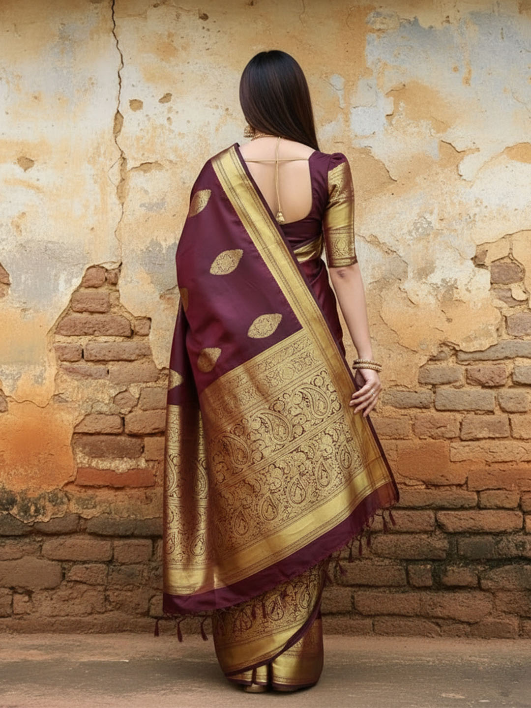 Urban Pallu Woven Design Silk Blend Traditional Saree