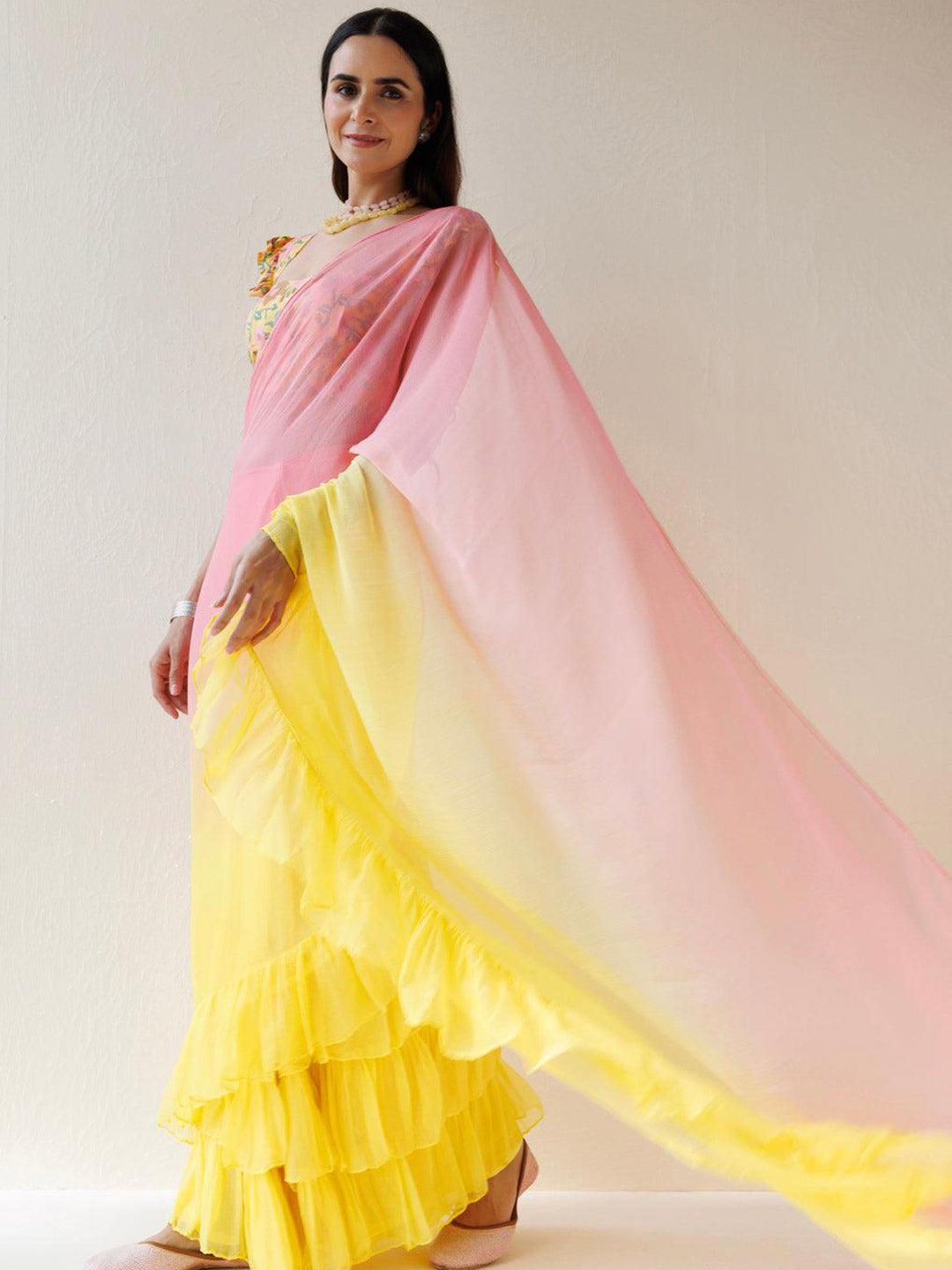 Urban Pallu Printed Poly Georgette Daily Saree
