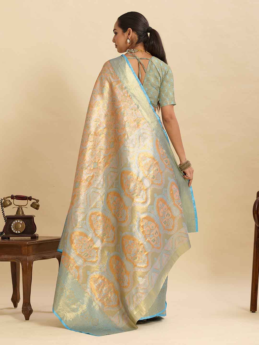 Urban Pallu Woven Design Silk Blend Party Saree