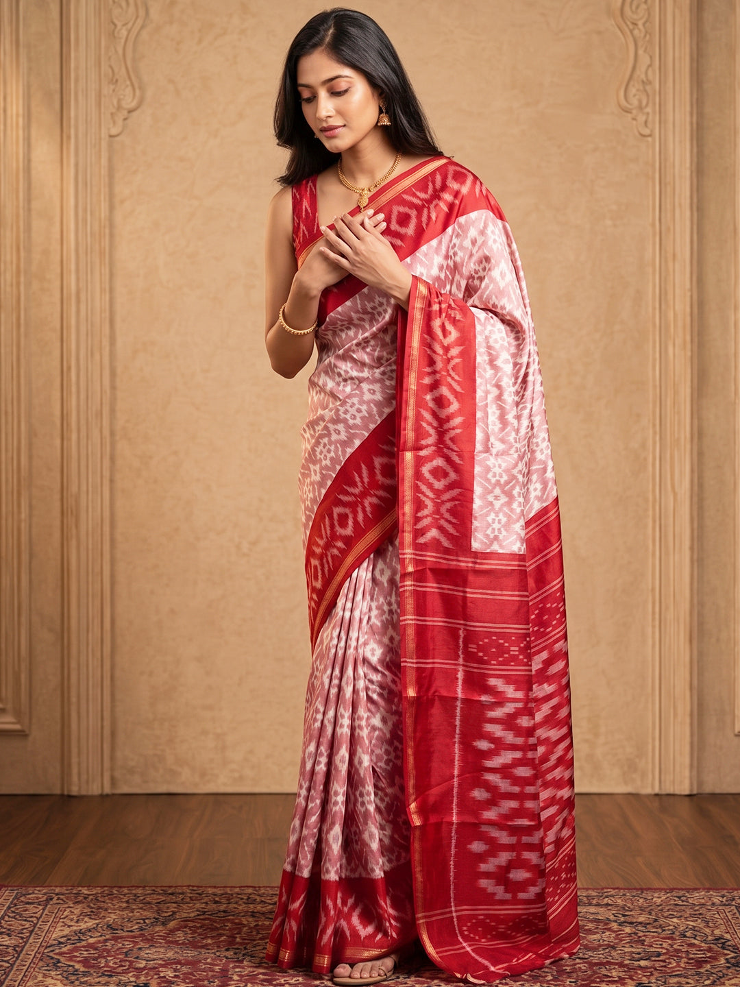 Urban Pallu Printed Silk Blend Festive Saree