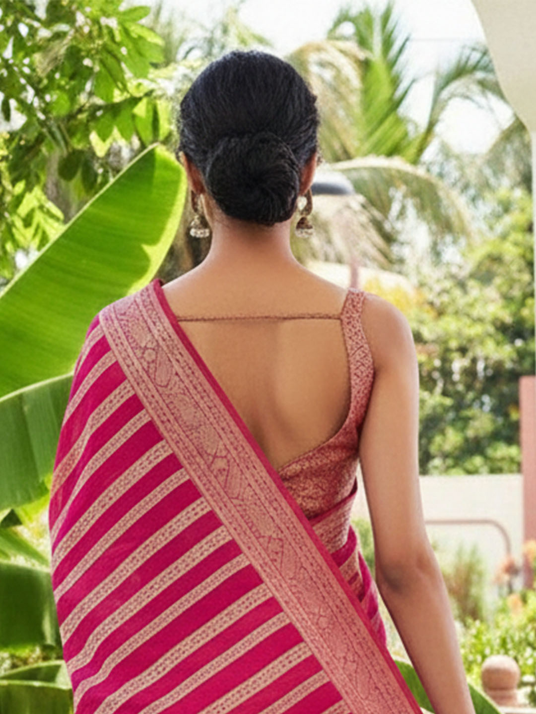 Urban Pallu Woven Design Silk Blend Work Saree