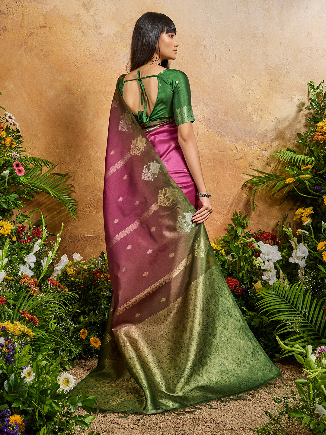 Urban Pallu Printed Silk Cotton Traditional Saree