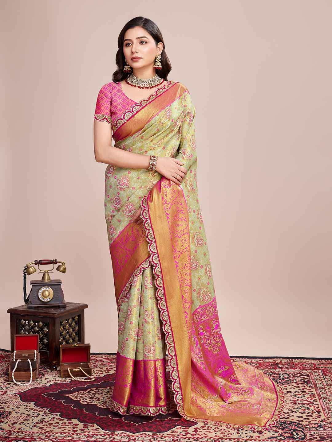 Urban Pallu Woven Design Silk Blend Party Saree