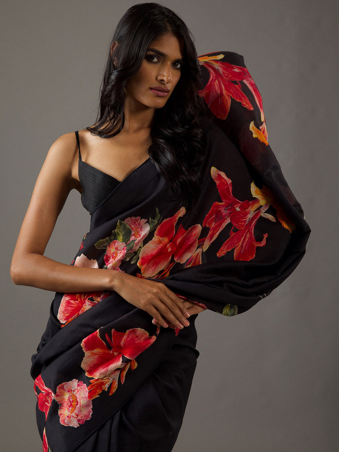 Urban Pallu Printed Poly Georgette Daily Saree