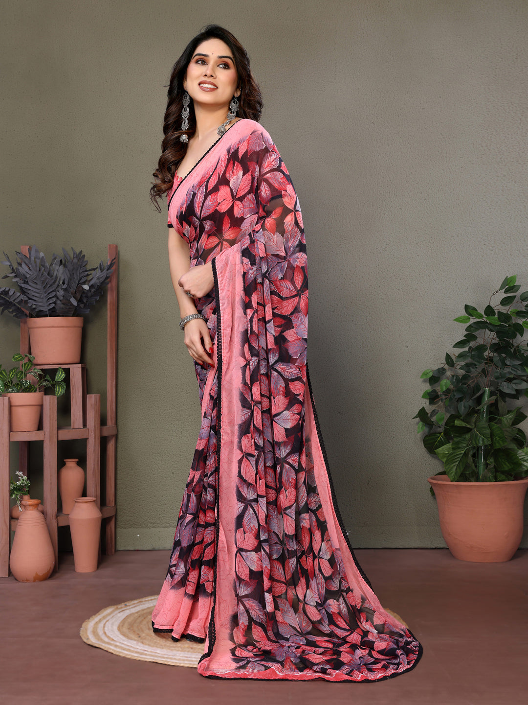 Urban Pallu Woven Design Pure Crepe Work Saree