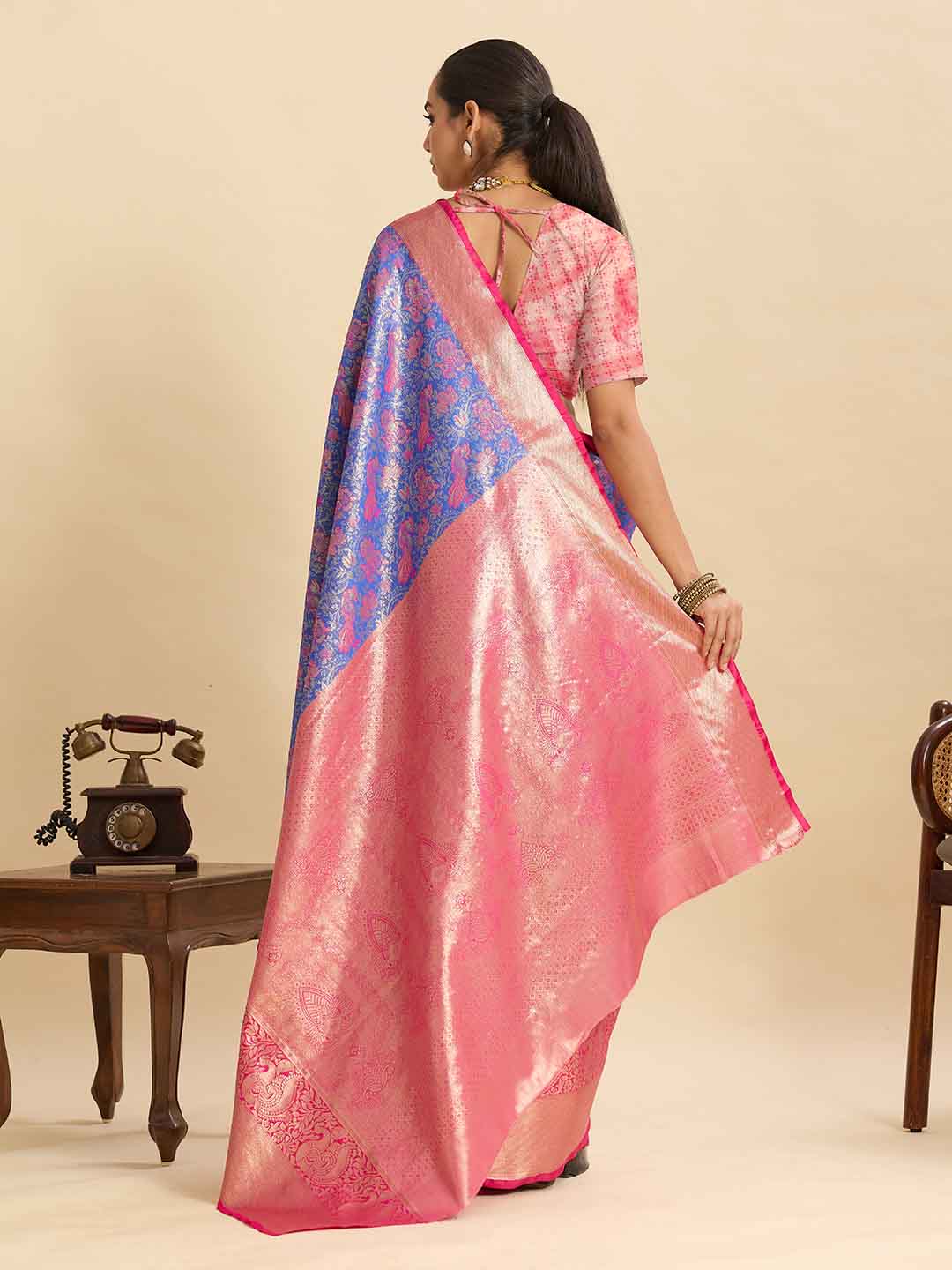 Urban Pallu Woven Design Silk Blend Festive Saree