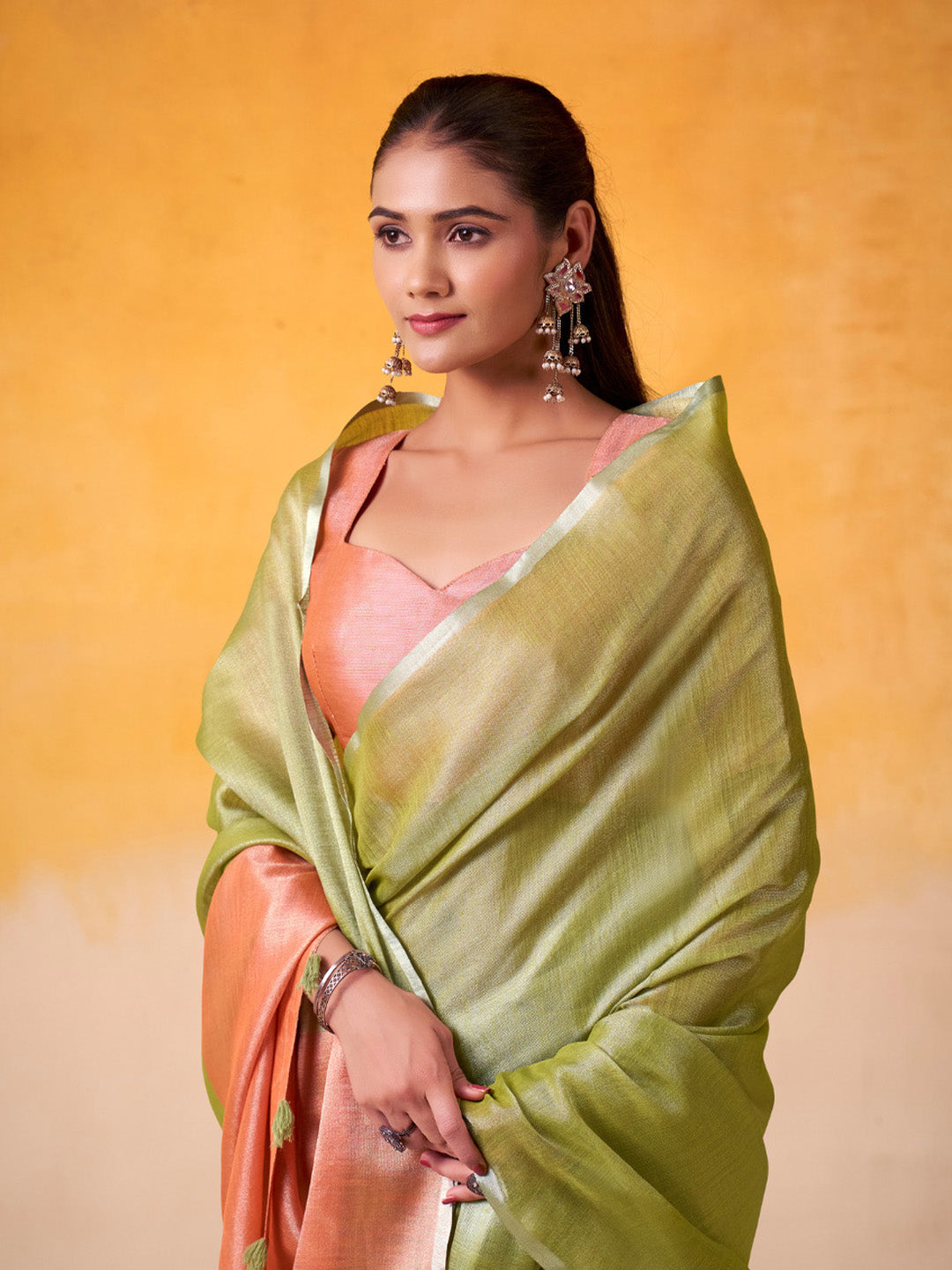 Urban Pallu Woven Design Cotton Blend Daily Saree