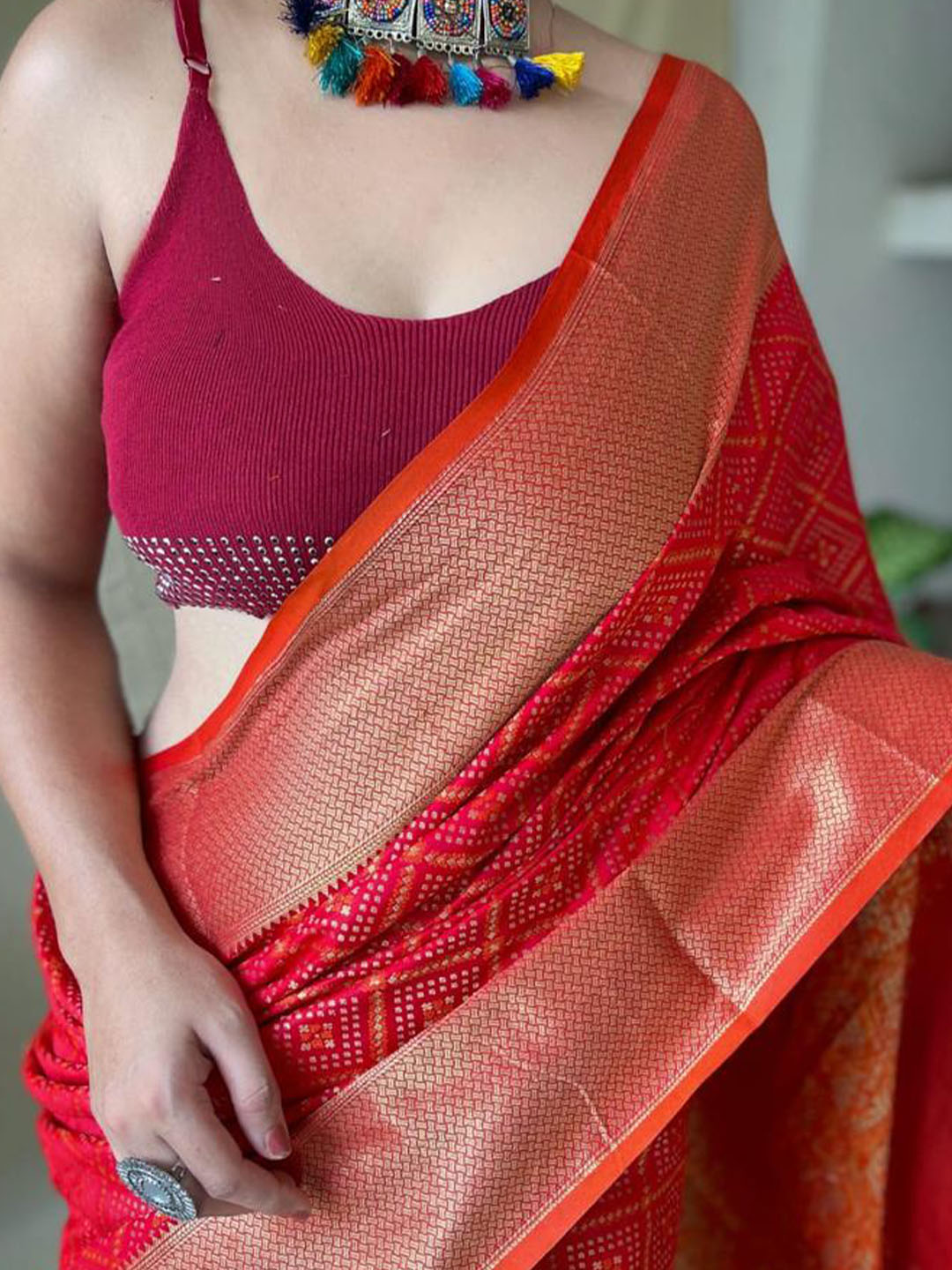 Urban Pallu Woven Design Silk Blend Party Saree